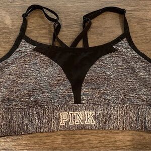 PINK Victoria's Secret Women's Gray Sports Bra MED